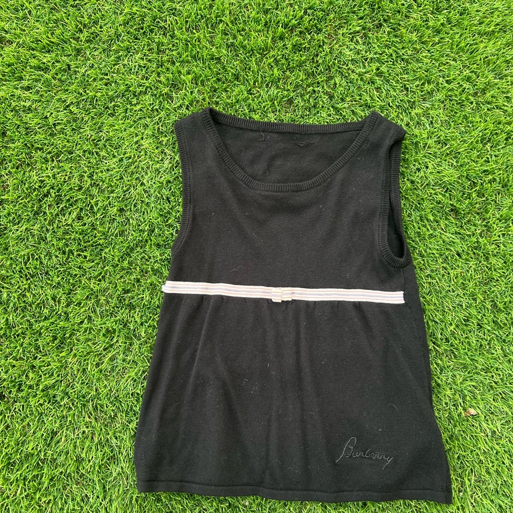 Burberry Black Knit Tank Sweater